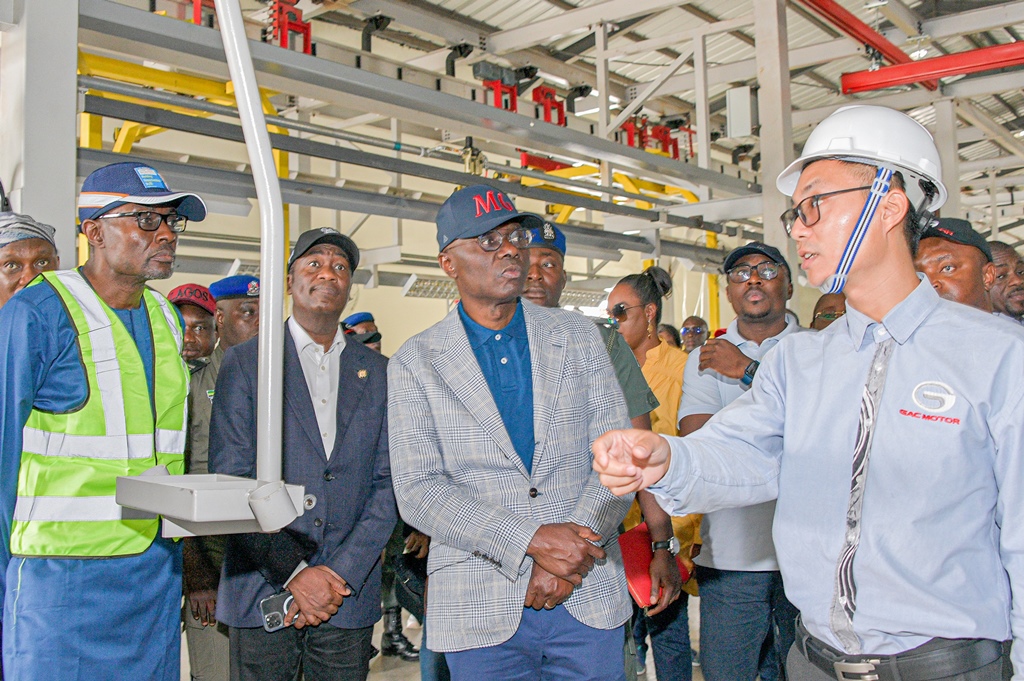 SANWO-OLU VISITS AUTOMOBILE ASSEMBLY PLANT JOINTLY SET UP WITH LAGOS GOVT